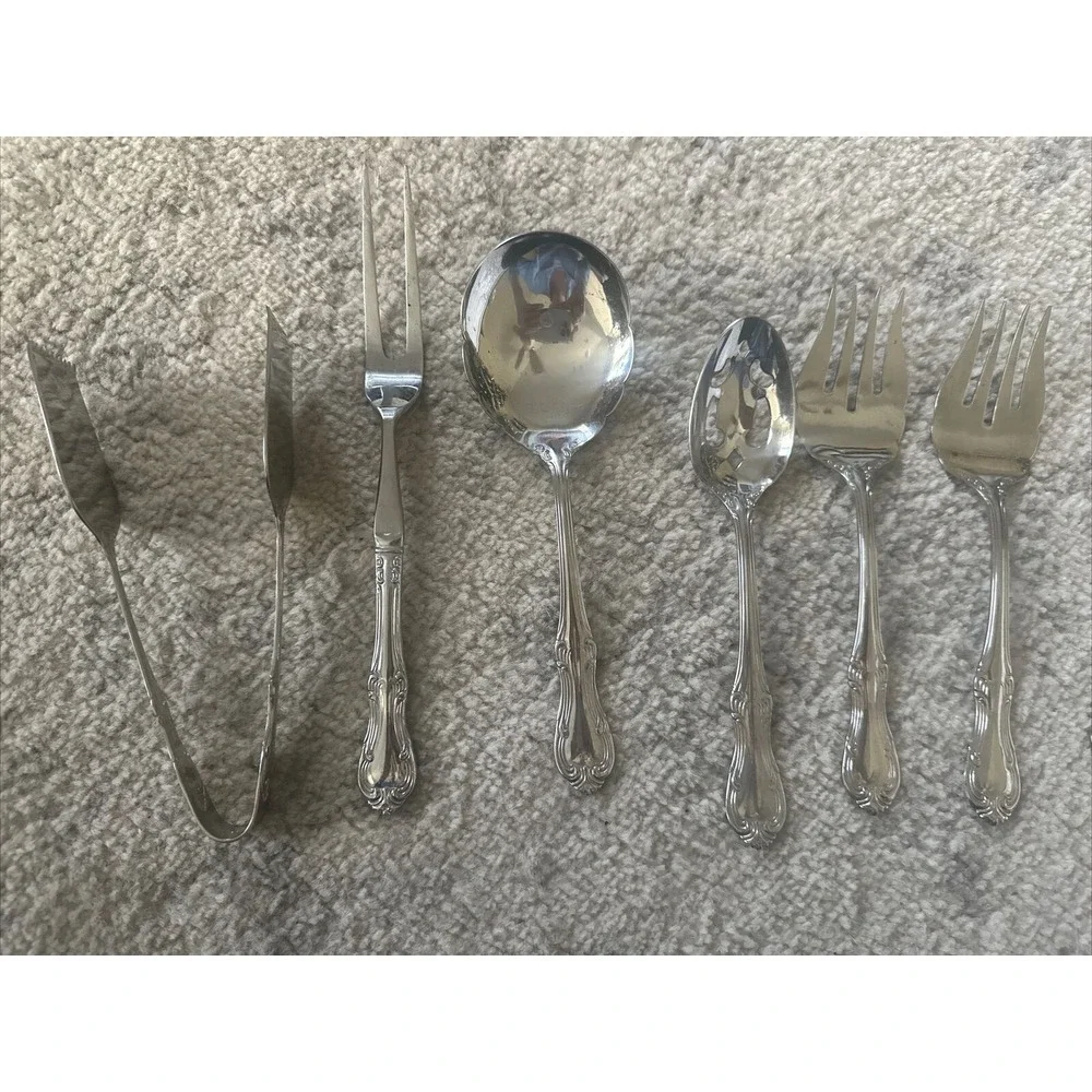Wallace ASHFORD Stainless Scrolls 18/10 China Glossy Silverware SERVING Flatware